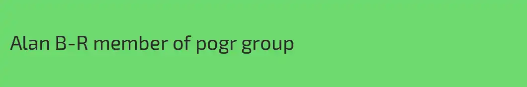 Alan B-R member of pogr group
